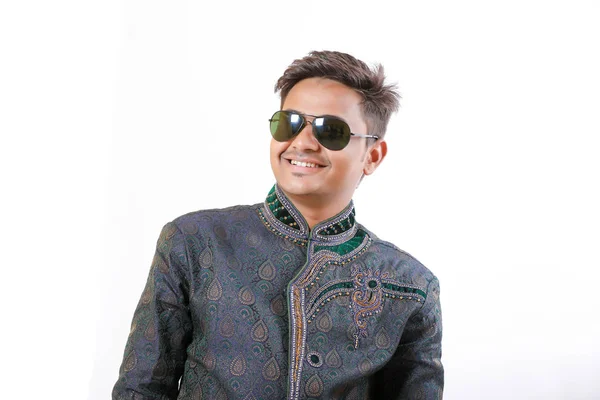 Young Indian Man Traditional Wear — Stok Foto