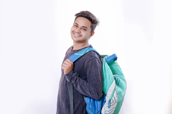 Indian College Boy Bag — Φωτογραφία Αρχείου