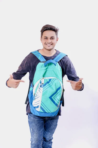 Indian Collage Student Bag — Φωτογραφία Αρχείου