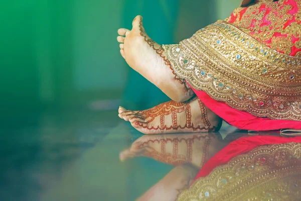 Indian Wedding Bride Foot — Stock Photo, Image