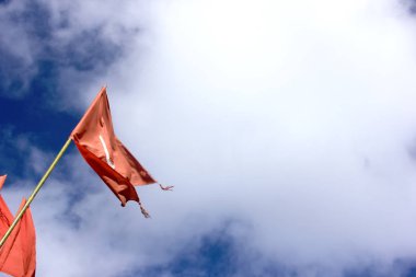 red flag in sky