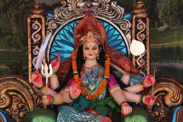 Sculpture Goddess Durga Navratri — Fotografia de Stock