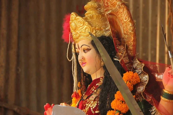 Sculpture Goddess Durga Navratri — Foto Stock