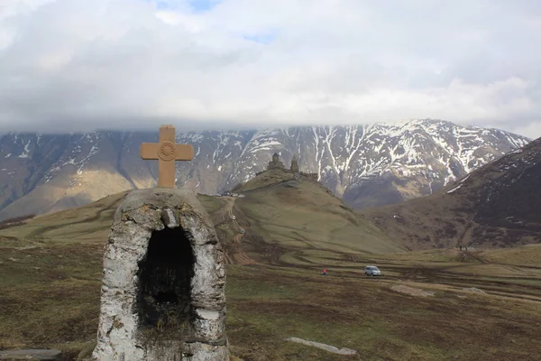 Church Altitude 2200 Meters Village Kazbegi — Stock Photo, Image