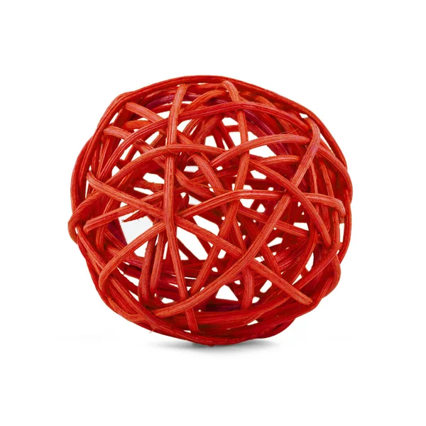 Bola vermelha de fibra fina — Fotografia de Stock