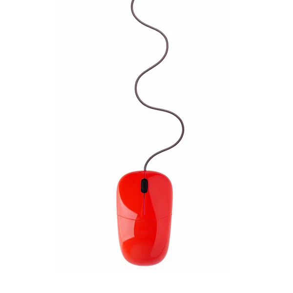 Красная компьютерная мышь — стоковое фото