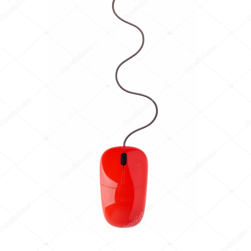 Red computer mouse