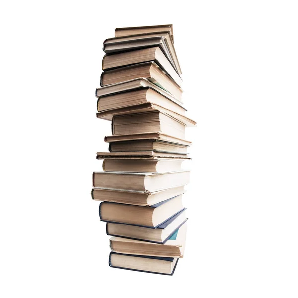 High stack of old books — Stock Photo, Image