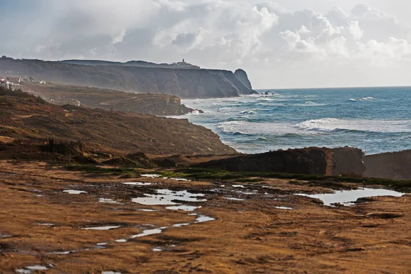 Paisagem marinha com nuvens — Fotografia de Stock