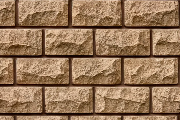 Full Frame View Brown Brick Wall Textured Background — Stock Photo, Image