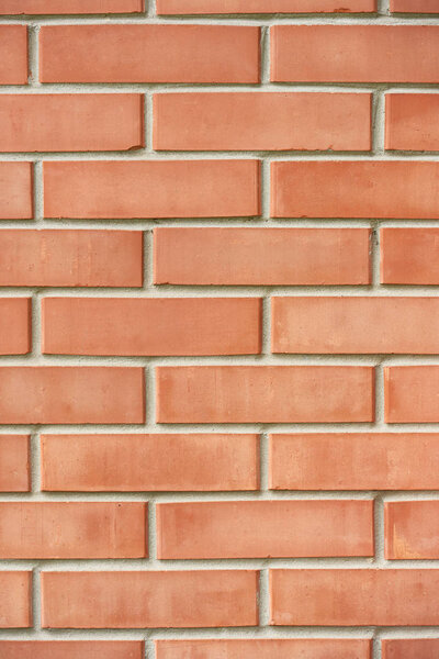 full frame view of red brick wall textured background 