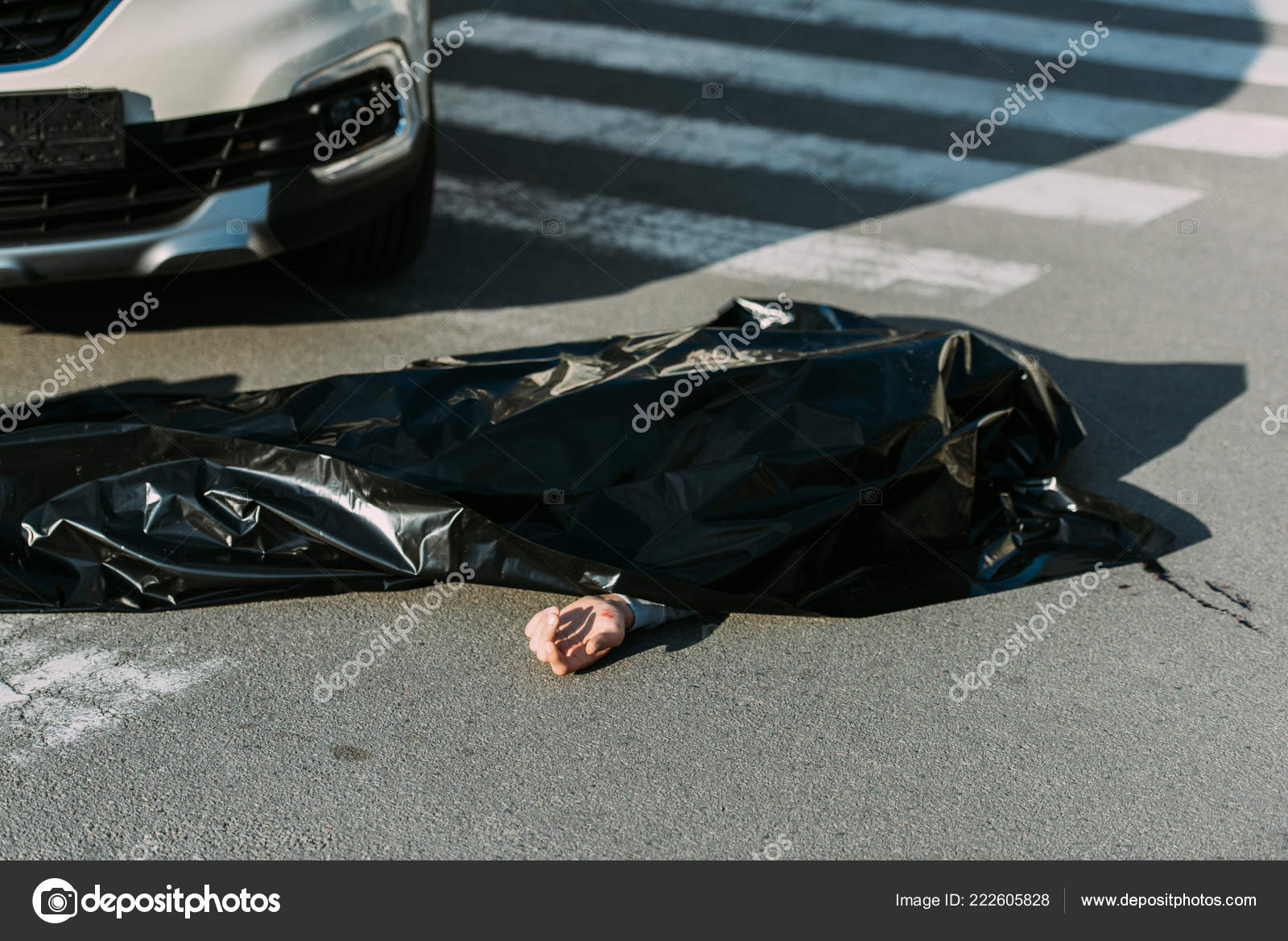 High Angle View Corpse Car Road Traffic Accident Stock Photo Image By C Andrewlozovyi