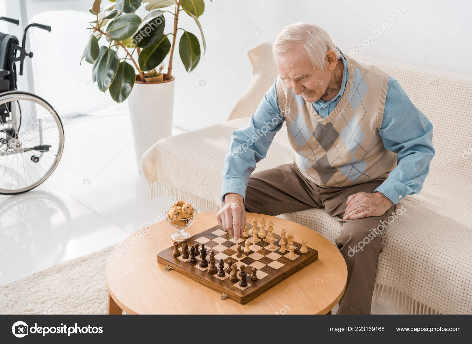 Idosos Aprendendo a Jogar Xadrez Foto de Stock - Imagem de