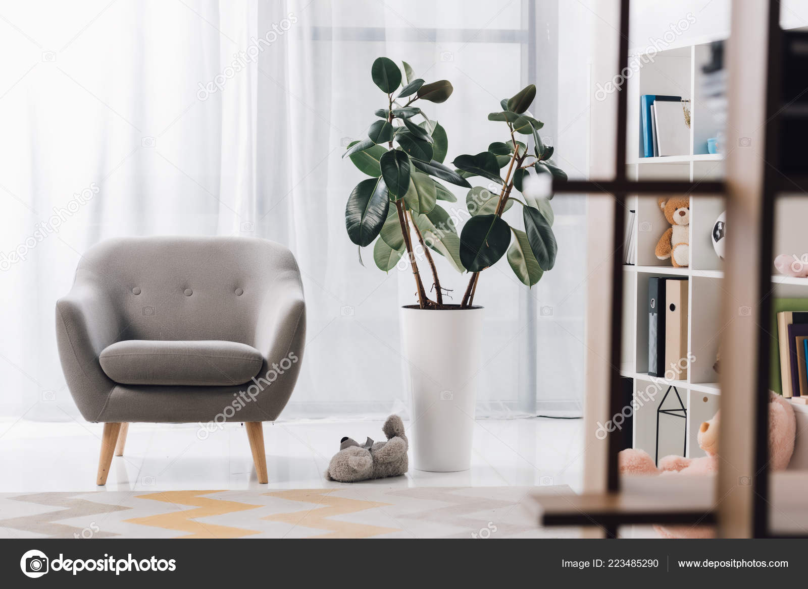 Interior Modern Child Psychologist Office Stock Photo