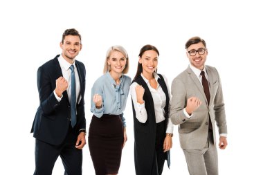 beyaz izole yumruk holding profesyonel emin iş grubu 