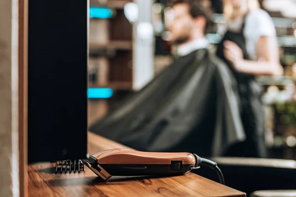 Detailní Pohled Elektrický Zastřihovač Salonu Krásy — Stock fotografie zdarma