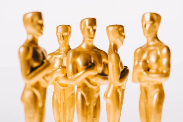 Kiew Ukraine Januar 2019 Selektive Fokussierung Der Goldenen Oscar Statuetten — Stockfoto