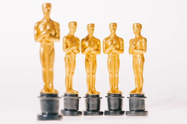 Kyiv Ukraine January 2019 Selective Focus Hollywood Oscar Award Statuettes — Stock Photo, Image