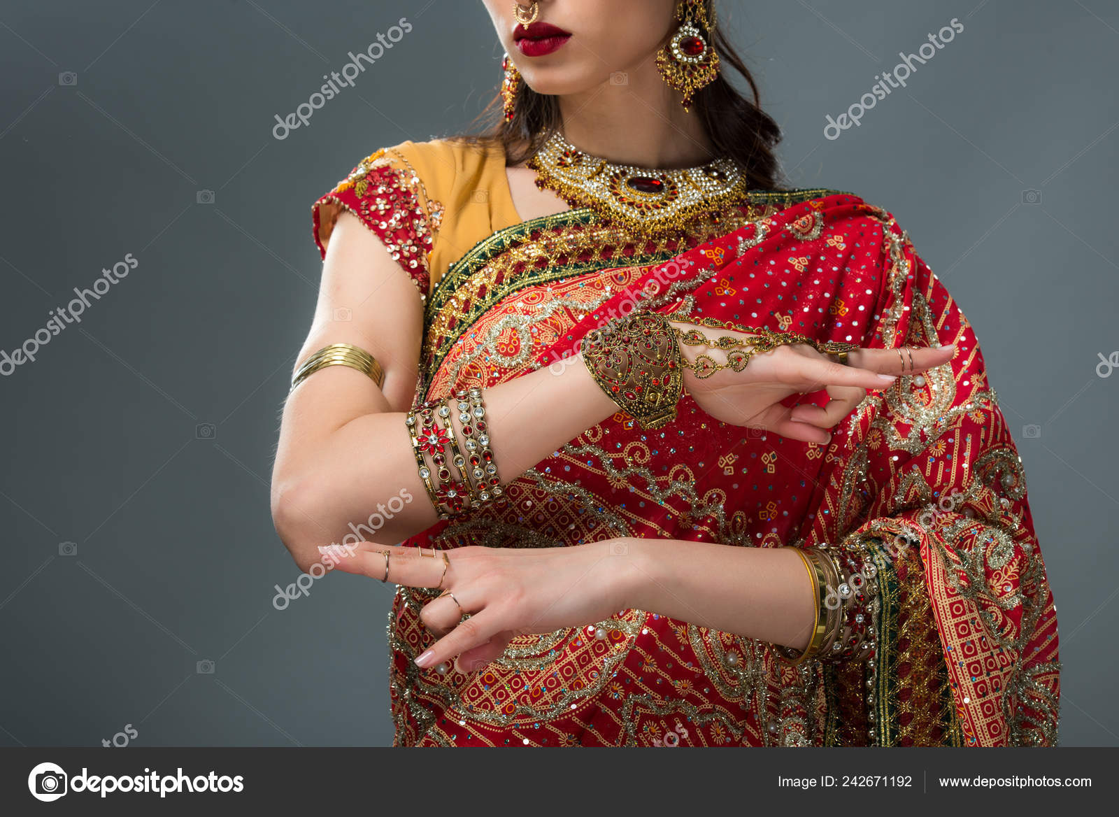 Vista Recortada Mujer India Ropa Tradicional Que Muestra Window Wisdom:  fotografía de stock © AndrewLozovyi #242671192 | Depositphotos
