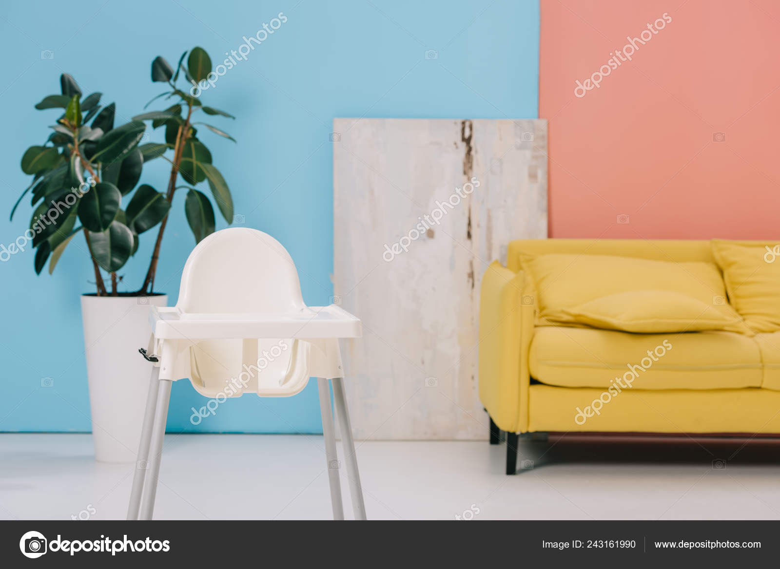 Pot Canapé Jaune Haute Chambre Avec Chaise Grand Ficus Fleur LjMSUzqVpG