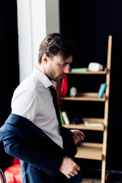 Sleepy Man Suit Party Office — Stock Photo, Image