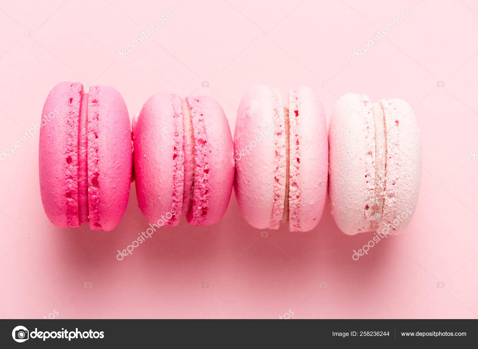 Top View Colorul Macarons Pink Surface — Stock Photo © AndrewLozovyi ...