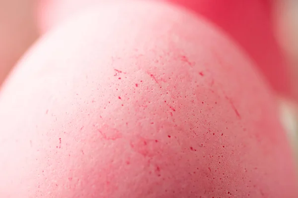 Selective Focus Painted Pink Easter Chicken Egg — Stock Photo, Image