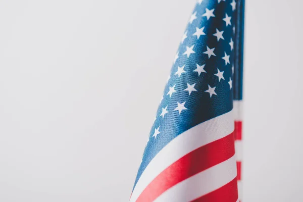 灰色で孤立したアメリカ合衆国の国旗 記念日の概念 — ストック写真