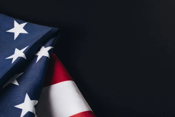 United States America National Flag Isolated Black Memorial Day Concept — Stock Photo, Image