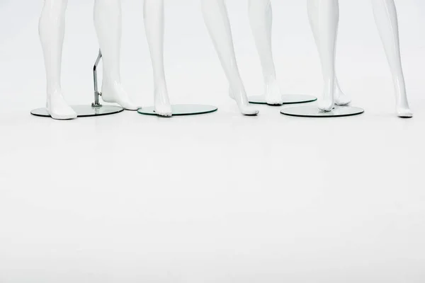 White Plastic Mannequin Legs White Copy Space — ストック写真