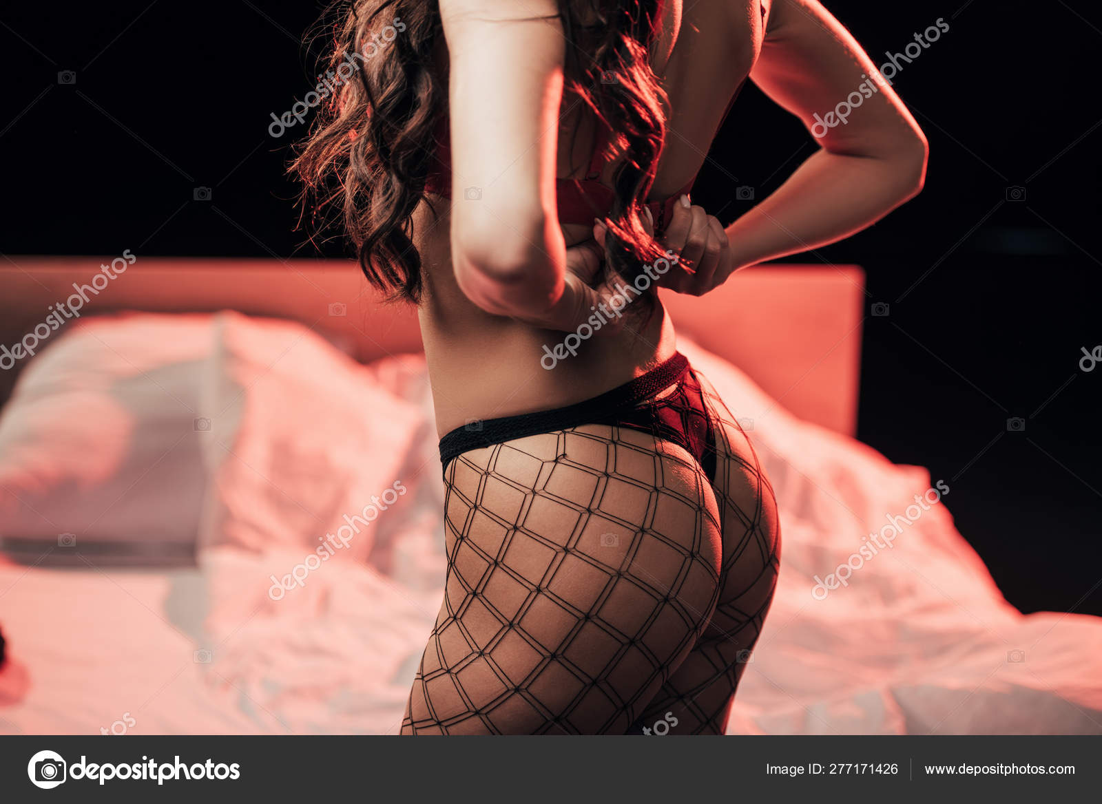 Cropped View Sexy Prostitute Undressing Bedroom Isolated Black Stock Photo by ©AndrewLozovyi 277171426