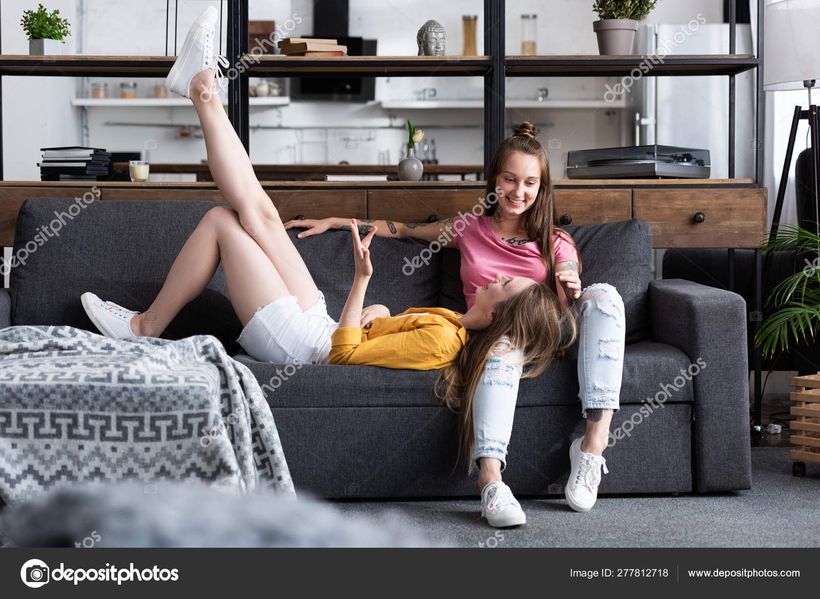 lesbians on sofa Lesbians on sofa