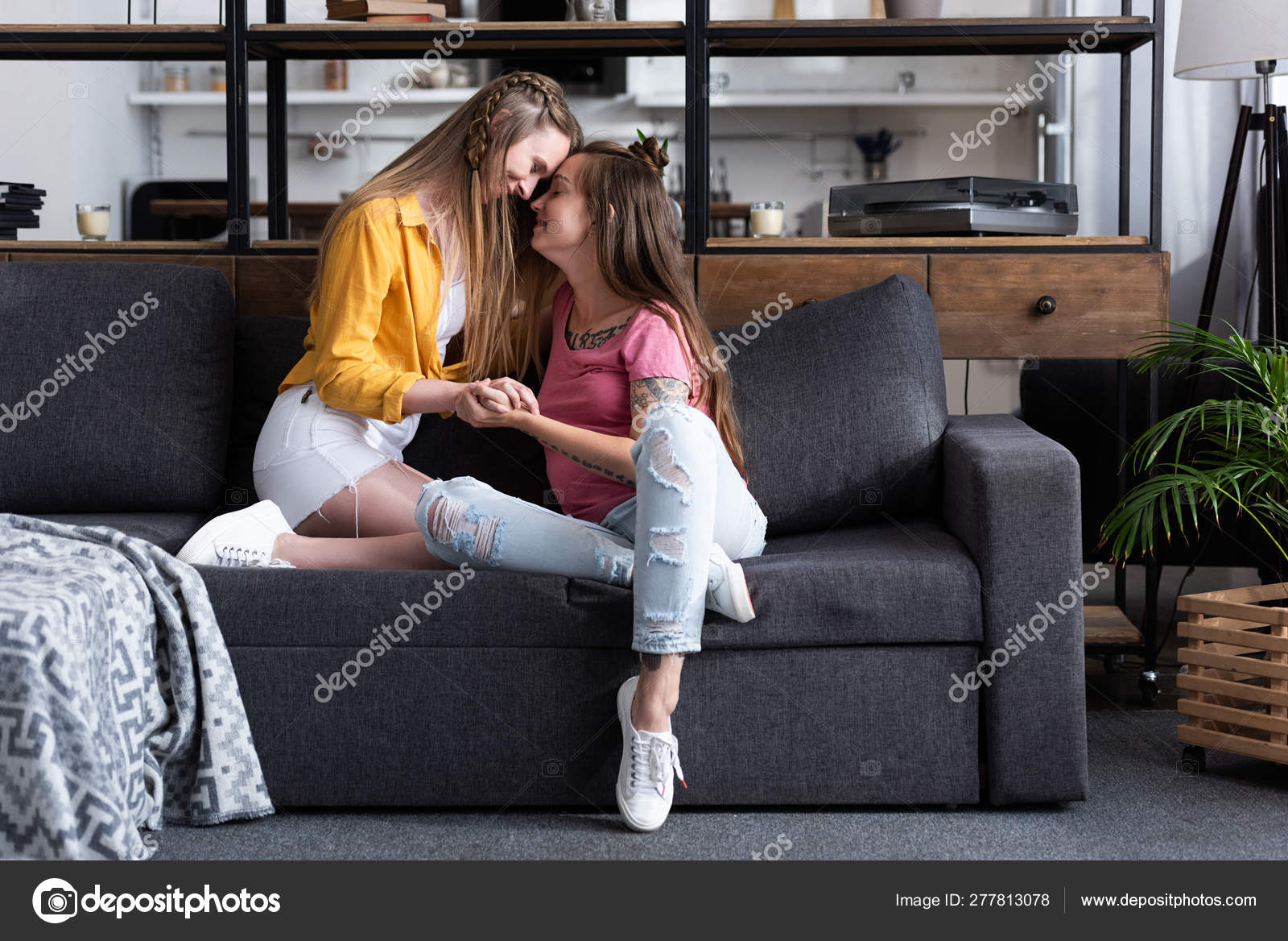 Couch lesbians on the Little Girl
