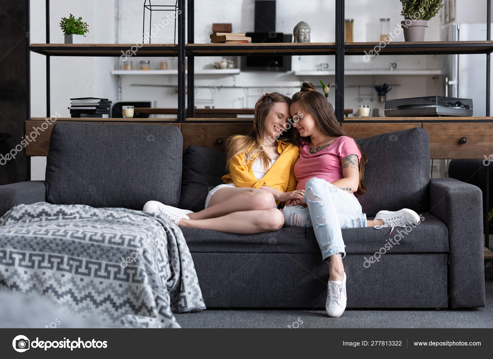 Lesbians on the couch