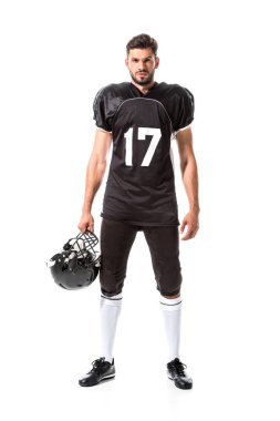 Amerikan futbol oyuncusu beyaz üzerinde Izole top
