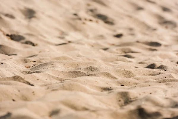 Foco Seletivo Areia Ondulada Dourada Deserto — Fotografia de Stock