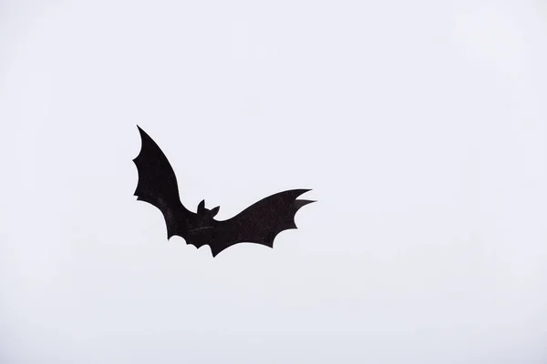 Black Paper Bat White Background — Stock Photo, Image