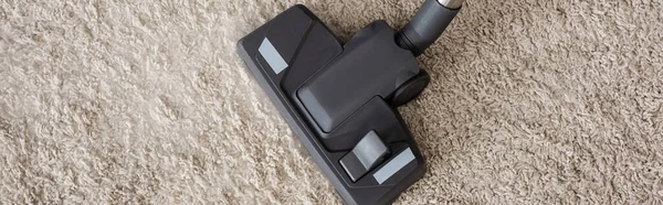 Panoramic Crop Brush Vacuum Cleaner Carpet — Stock Photo, Image