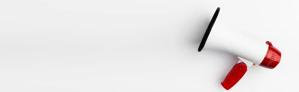 Панорамний Знімок Гучномовця Білому Тлі — стокове фото