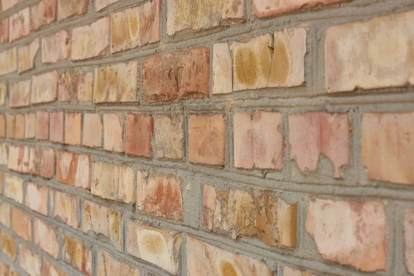 Old rough weathered brick wall, full frame background — Stock Photo