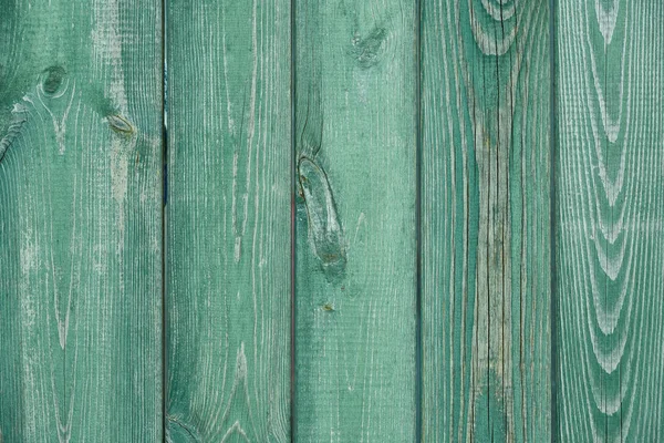 Close-up view of old green wooden planks textured background — Stock Photo