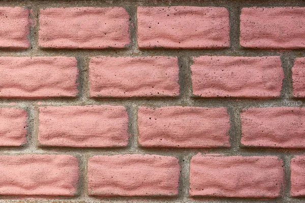 Close-up view of old red weathered brick wall background — Stock Photo