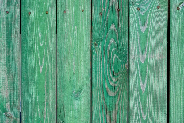 Old green wooden planks textured background — Stock Photo