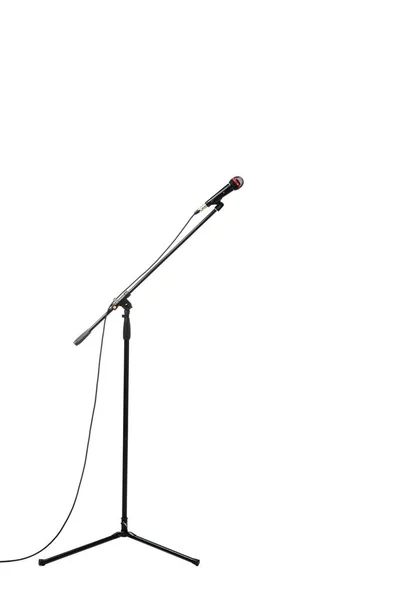 Microfone elétrico isolado no fundo branco — Fotografia de Stock