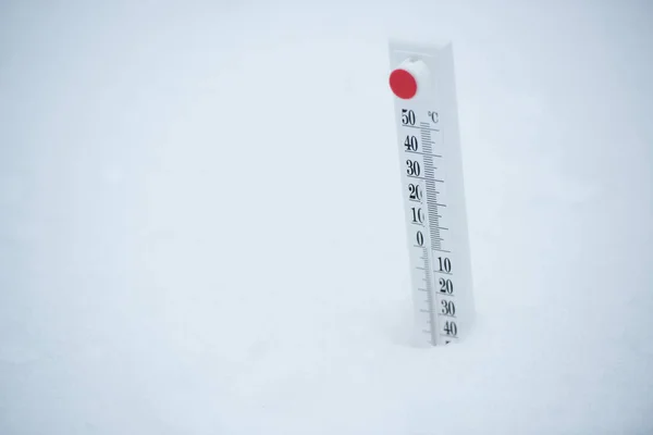 Multicolored thermometer showing temperature outside — Stock Photo