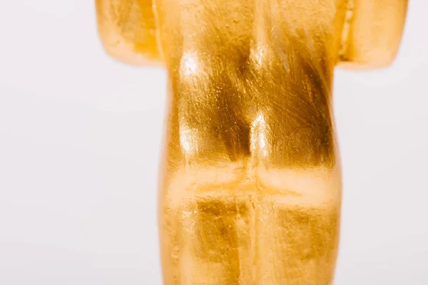 KIEW, UKRAINE - 10. JANUAR 2019: Rückseite der goldenen Oscar-Verleihung isoliert auf Weiß — Stockfoto