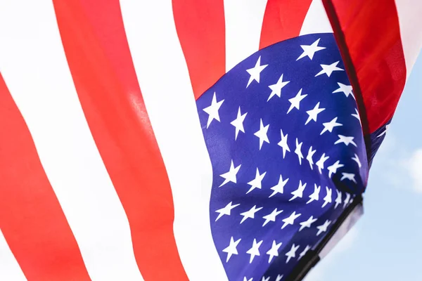 Stars and stripes on national american flag — Stock Photo