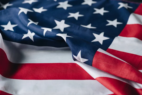 Складений прапор Сполучених Штатів Америки, концепція меморіального дня — стокове фото