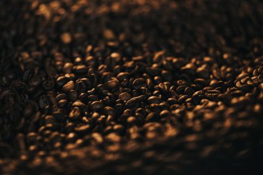 Aromatic hot coffee beans texture clipart