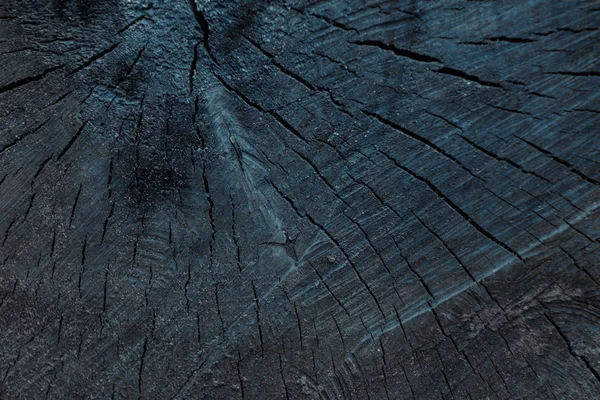 Close View Dark Grey Cracked Wooden Textured Background — Stock Photo, Image